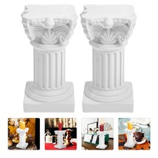  2pcs Roman Colonna Romana Portacandele Portacandele Roman Pillar Statue