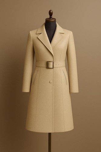 Trench coat pelle beige - trench, di