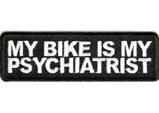 MY BIKE IS MY PSYCHIATRIST TOPPA BIKER RICAMATA**SPEDIZIONE GRATUITA**