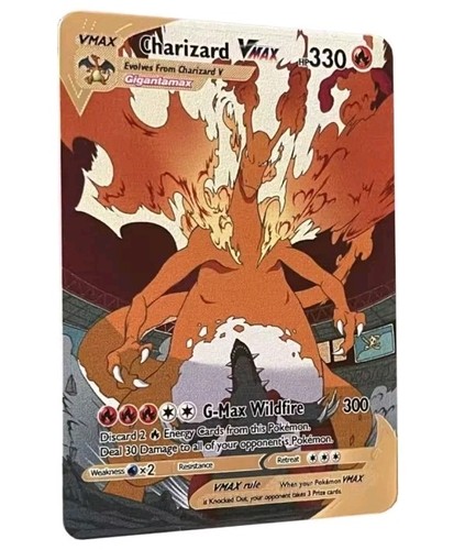 Charizard vmax gold metal - charizard,