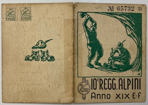 Alpini reggimento tessera - 10°,
