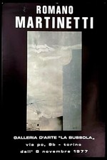 1977 * Manifesto, Poster Arte "Romano Martinetti - Galleria d'Arte La Bussola" T