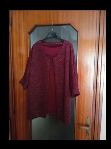 Giacca bordeaux trapuntata