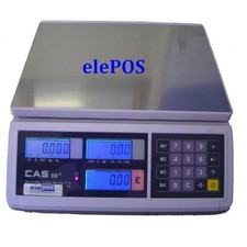 CAS ER-JUNIOR BILANCIA PIATTA, 15 KG UK Trading Standard Bilance commerciali approvate