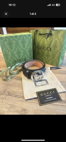 Cintura gucci nera fibbia - nera,