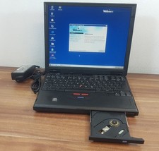 VINTAGE IBM Thinkpad 600 Intel Pentium 2 233MHz 128MB 6GB con CD-ROM + Win98SE