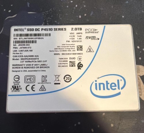 Intel p4510 2tb ssd u - 2tb,