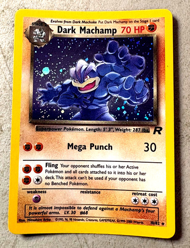Dark machamp holo rara - 10/82,