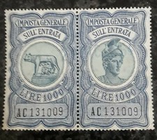 MARCHE DA BOLLO IMPOSTA GENERALE SULL'ENTRATA DA £.1000