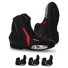 Stivali in pelle da moto protettive Da Corsa impermeabili Scarpe da Motociclista