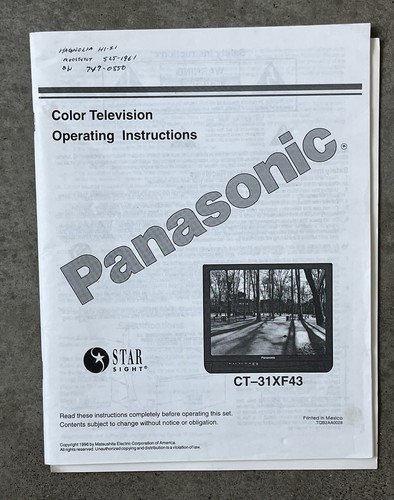 Panasonic manuale servizio - panasonic,