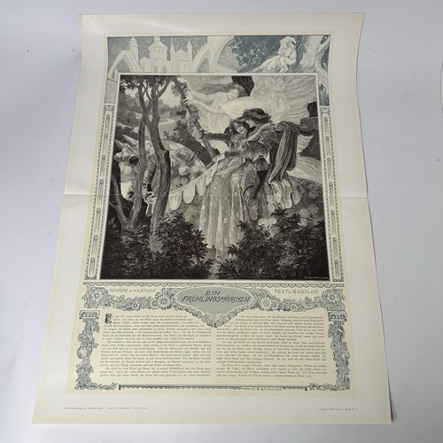Stampa xilografia jugendstil - stampa,