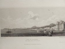 Incisione Antica PALERMO Baia