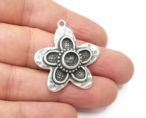 Lunetta pendente fiore - ,, resina