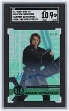 Hayden Christensen Star Wars ha firmato 2017 Topps High Tek #1 #8/10 SGC 9/10 Card