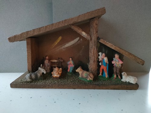 Presepe capanna vintage - e,