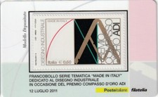 2011 TESSERA FILATELICA UNIF. n. 750 - PREMIO COMPASSO D'ORO MF64014