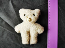 Coccolino orsetto bianco bear 80s Lenci Torino Italy  pupazzetto pubblicitario