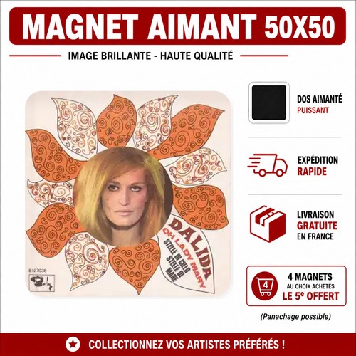 Magnet dalida 5x5 cm - dalida,