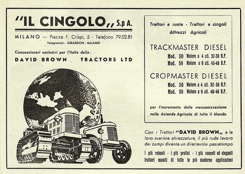 Pubblicita 1952 trattori - pubblicita',