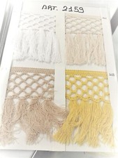 PASSAMANERIA FRANGIA IN COTONE ALTEZZA 12,5 cm. PER DECORAZIONI VARIE, 50 CM.