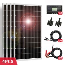 Dokio 400W Pannello Solare Kit Rigido Fotovoltaico/Balcone/Tetto/Camper/Barca