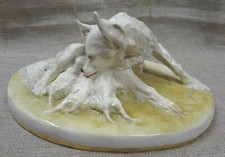 PORCELLANA LUIGI FABRIS SCULTURA CAGNOLINA CUCCIOLI