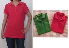 Stock n. 2 maglie donna stile polo Benetton, colore rosa rosso e verde, taglia M