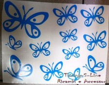 ADESIVI FARFALLE AZZURRE VARI COLORI  IDEALI PER AUTO
