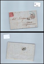 Storia postale Regno VEII da Milano a Lyon sassone 20