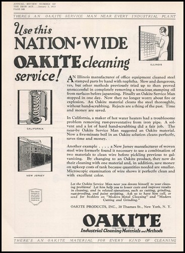 1931 oakite products - oakite, york