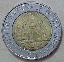 MONETE REPUBBLICA ITALIANA 500 LIRE ISTAT 70° 1996