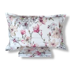 Parure copripiumino matrimoniale di Mirabello in cotone percalle Elegant Flowers