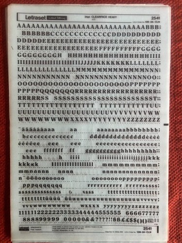 Letraset instant lettering - 11,