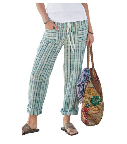 Pantalone gigi blu - pantalone, blu/verde