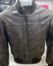  Giacca CONBIPEL  In Vera Pelle Uomo Man Taglia 52 Marrone Cod. AE27