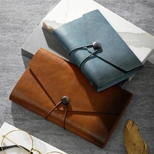 Quaderno da Viaggio A7 Ricaricabile in Pelle PU Vintage 160 Pagine Caffè