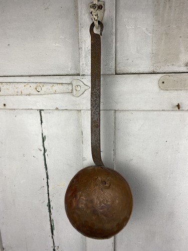Antique large copper ladle - antique,