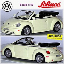 VW Volkswagen New Beetle Cabriolet 2003-05 Giallo Mellowyellow 1:43 Schuco 27232