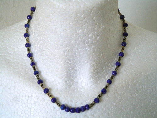Collana palline blu - collana, double