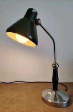Antica LAMPADA da tavolo Scrivania industriale Verde Vintage 