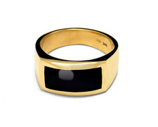 Anello da uomo placcato oro