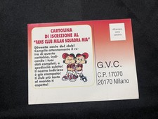 Cartolina fans club milan - fans, ac