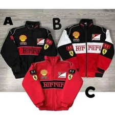Giacca Ferrari Racing Vintage Team Racing Giacca Ricamata