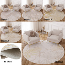 Tappeto rotondo pelo corto oro