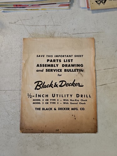 Vintage black decker 2 - black, 1/2"