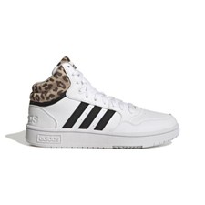 ADIDAS HOOPS 3.0 MID sneakers bianche alte leopardate ORIGINALI