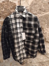 Camicia Scozzese Bianco E Nero