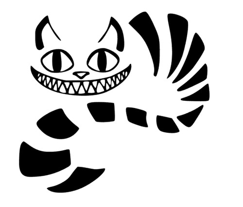 Adesivo gatto sorridente alice - sorridente,