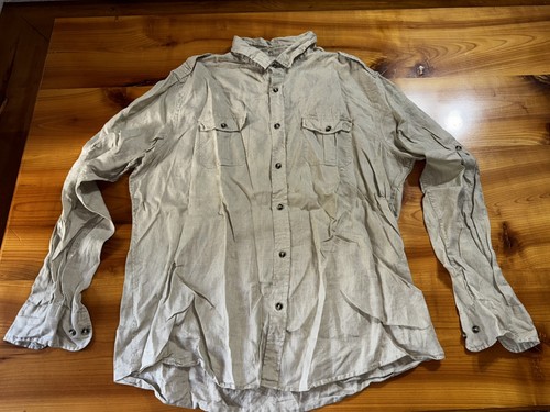 Camicia sahariana lino kaki - camicia,